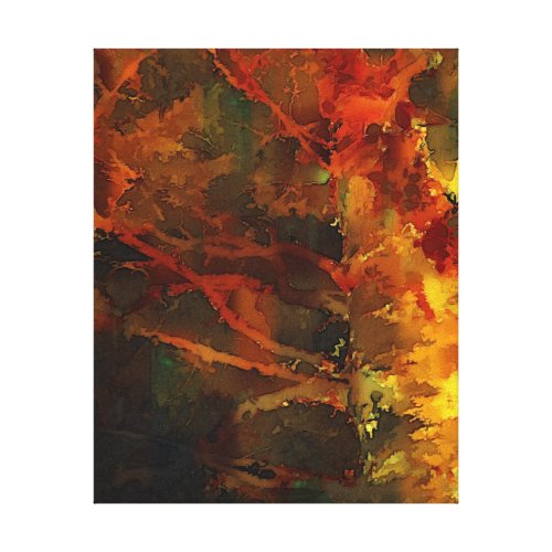 Deep Autumn Rich Earthy Abstract Fall Canvas Print