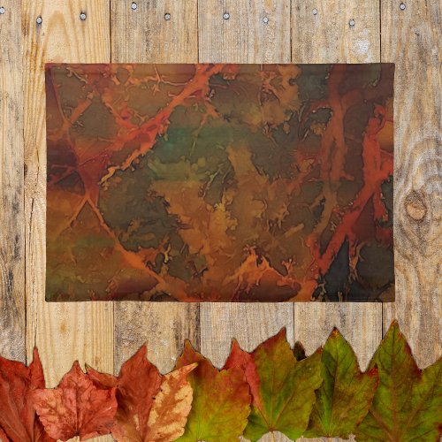 Deep Autumn Rich Earthy Abstract Fall Cloth Placemat