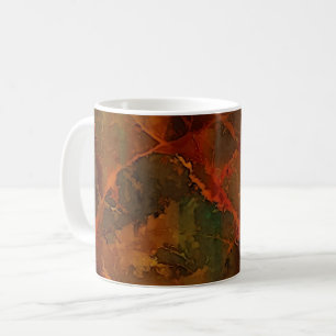 Deep Autumn Rich Earthy Abstract Fall Coffee Mug