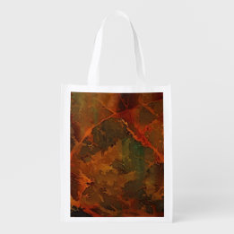 Deep Autumn Rich Earthy Abstract Fall Grocery Bag