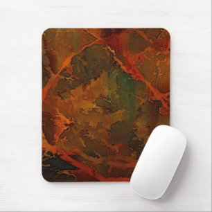 Deep Autumn Rich Earthy Abstract Fall Mouse Pad