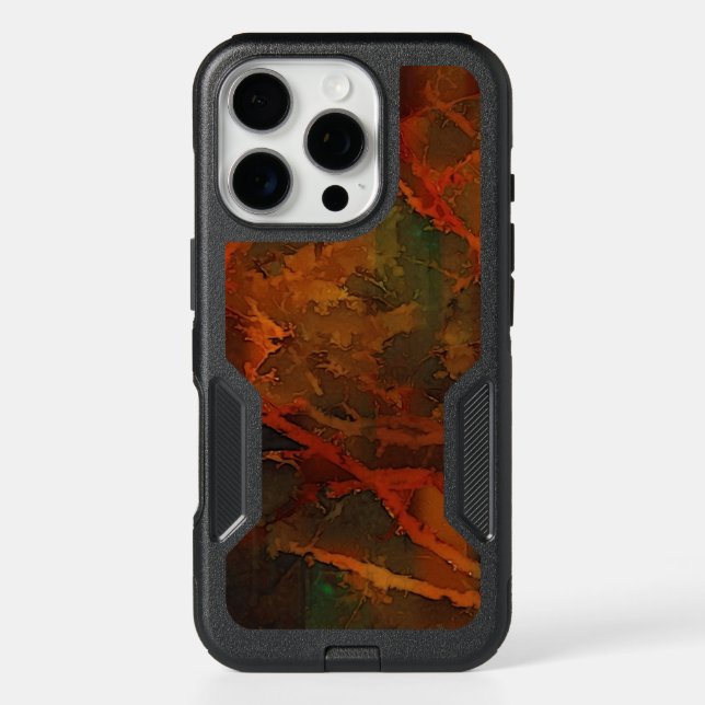 Deep Autumn Rich Earthy Abstract Fall Otterbox iPhone Case (Back)