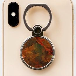 Deep Autumn Rich Earthy Abstract Fall Phone Ring Stand