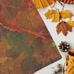 Deep Autumn Rich Earthy Abstract Fall Scarf<br><div class="desc">Abstract tree branches and fall leaves in deep earthy autumn colors of brown,  green,  orange,  and yellow. ♡ Idyllfire</div>