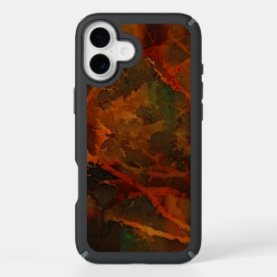 Deep Autumn Rich Earthy Abstract Fall iPhone 16 Plus Case