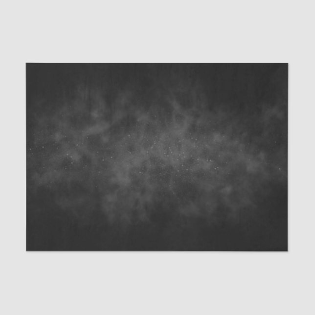 Deep black cloudy night sky faint stars decoupage tissue paper (Front)