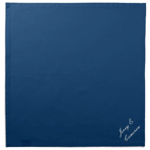 Deep Blue 003366 - With Name or Blank Cloth Napkin