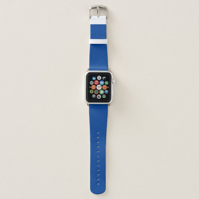  Deep Blue #004095, Cool Blue Apple Watch Band (Front)