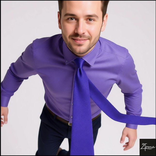 Deep Blue Abstract Neon Gate Background Neck Tie (Creator Uploaded)