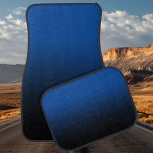 Deep Blue and Black Ombre Car Floor Mat