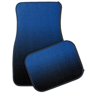 Deep Blue and Black Ombre Car Floor Mat