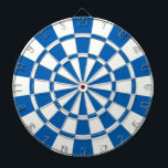 Deep Blue And White Dartboard<br><div class="desc">Deep Blue And White Dart Board</div>