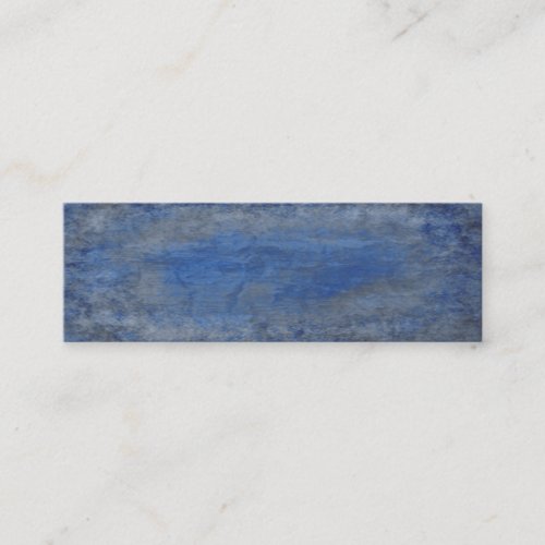 Deep Blue Bark Texture Mini Business Card