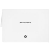 Deep Blue & Bright Snowflakes Greeting Card (Back Horizontal)