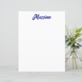 Deep Blue Color Plain Modern Own Name Calligraphy (Standing Front)