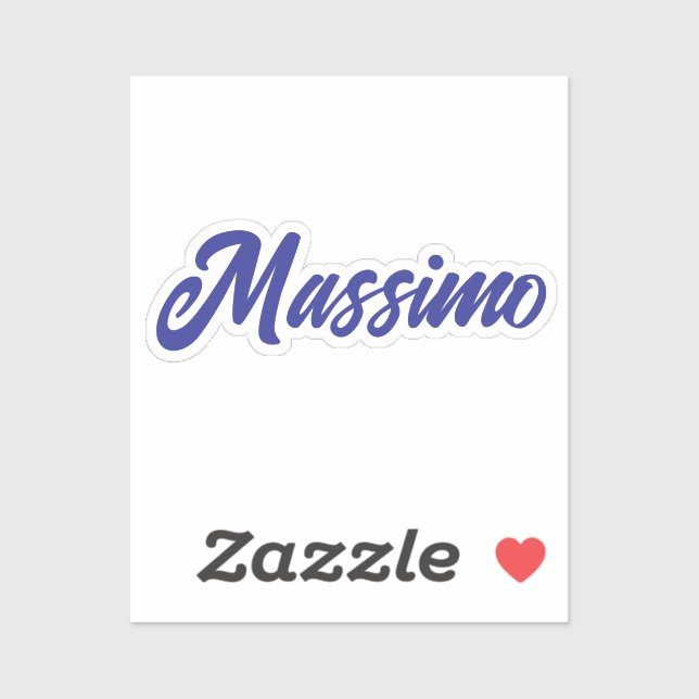 Deep Blue Color Plain Modern Own Name Calligraphy Sticker (Sheet)