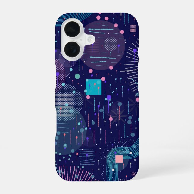 Deep Blue Dreams Abstract Art iPhone Case (Back)
