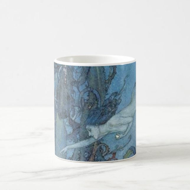 Deep Blue Dreams Vintage Mermaid Mug (Center)