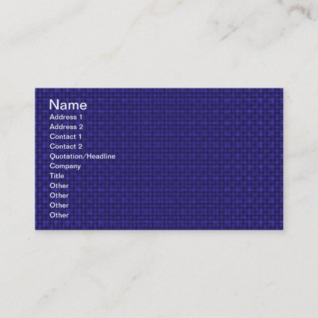 Deep Blue Fabric Business Card (Front)