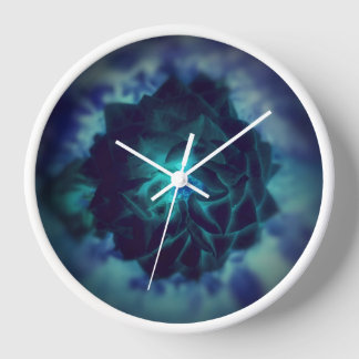 Deep Blue Flower Clock