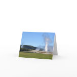 Deep Blue Geyser and Bison at Yellowstone Card