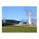 Deep Blue Geyser and Bison at Yellowstone Poster