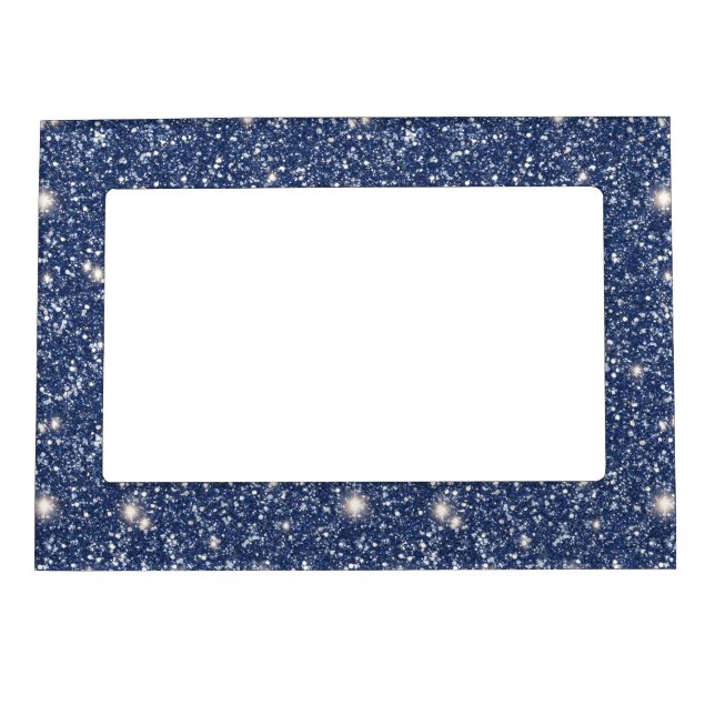 Deep Blue Glitter  Magnetic Frame (Front)