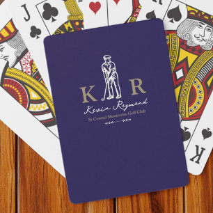 Deep Blue Golf Player Classic Golfer  Poker Cards