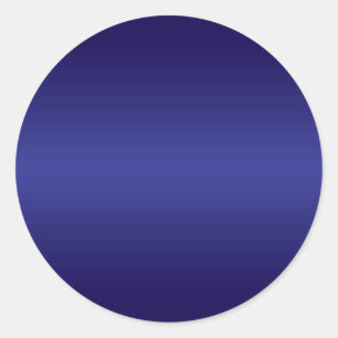 Deep Blue Gradient Blank Classic Round Sticker