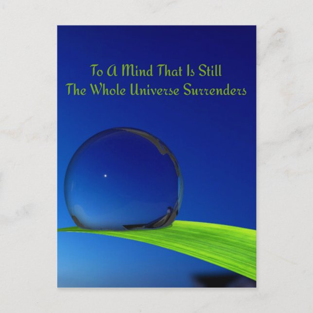 Deep Blue Harmonious Moon With Dewdrop Postcard (Front)