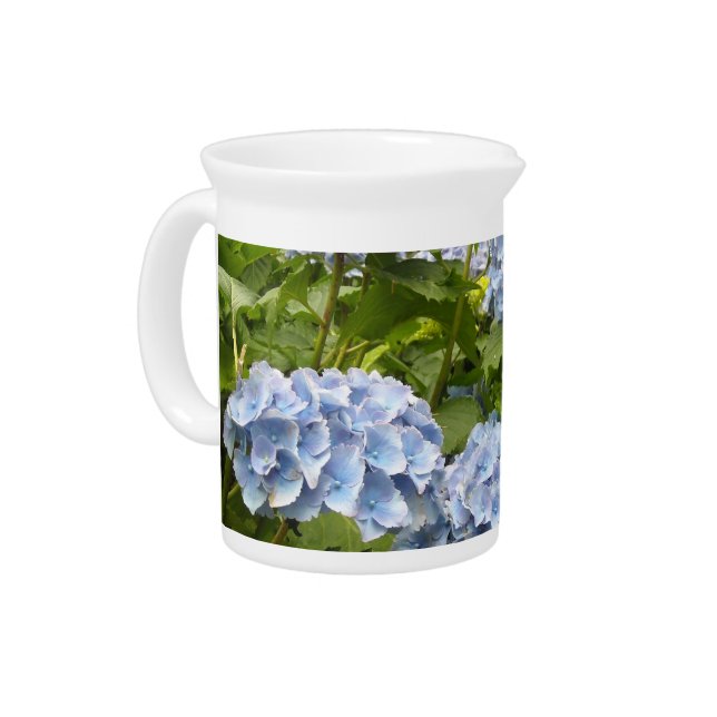 Deep Blue Hydrangeas Drink Pitcher (Left)