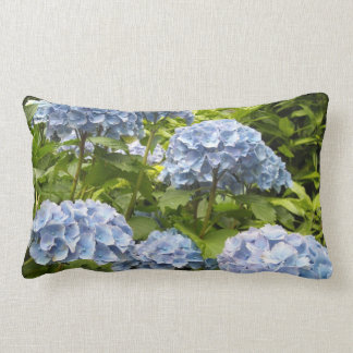 Deep Blue Hydrangeas Lumbar Pillow