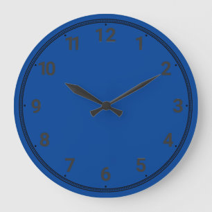 Deep blue large clock