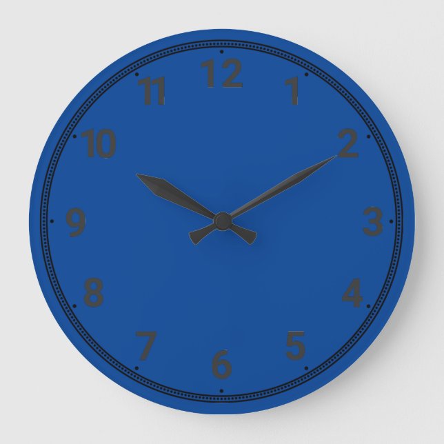 Deep blue large clock (Front)
