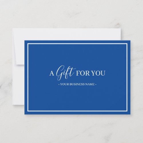 Deep Blue Line Frame Customized Gift Certificate