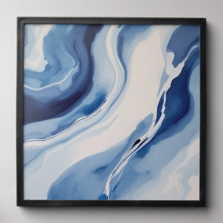 Deep Blue Marble Peel And Stick Photo Tile
