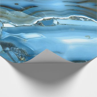 Deep Blue Marble Wrapping Paper | Zazzle
