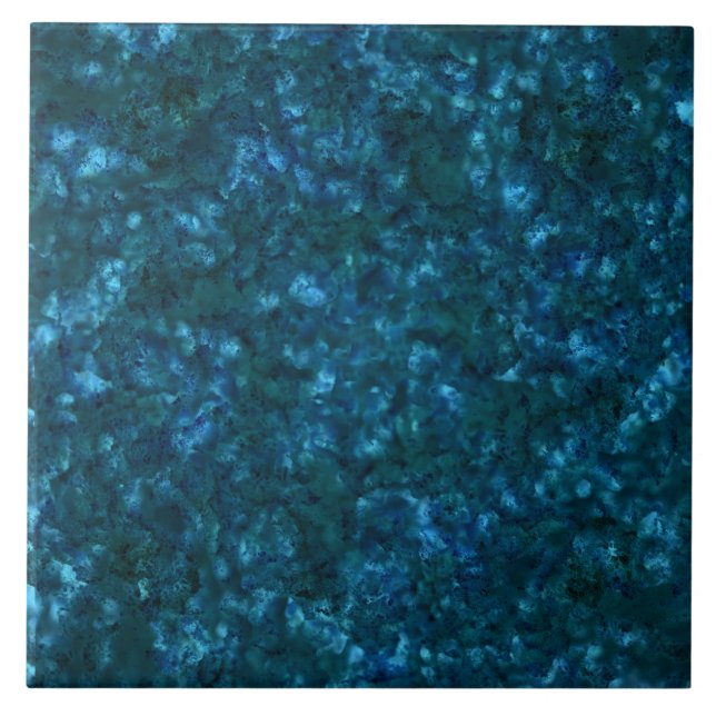 Deep Blue Metallic Smokey Marble Ceramic Tile (Front)