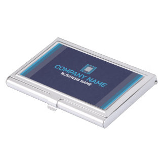 Deep Blue Modern  Business Card Case