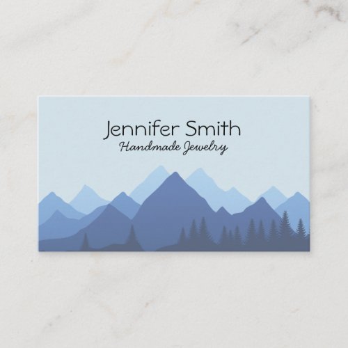 Deep Blue Mountain Forest  Business Card