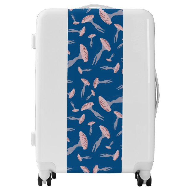 Deep Blue Ocean Jellyfish Pattern Luggage (Front)