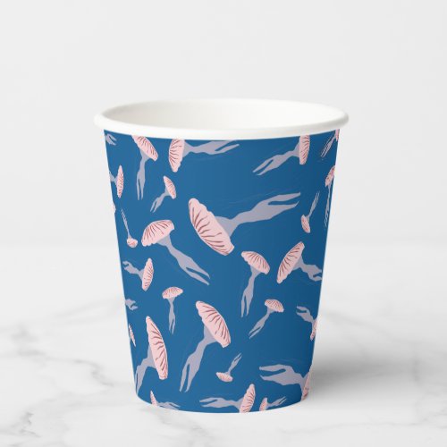 Deep Blue Ocean Jellyfish Pattern Paper Cups