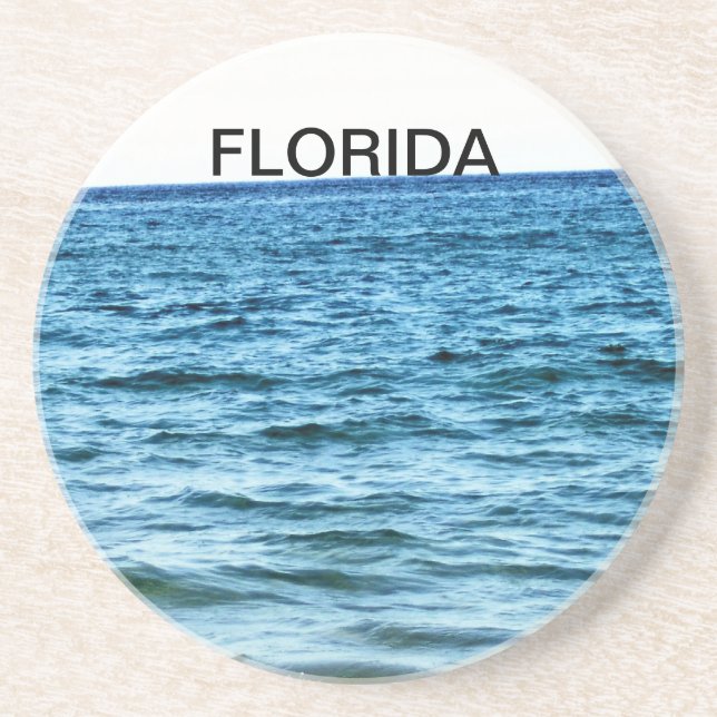 Deep Blue Ocean Surface View Drink Coaster (Front)