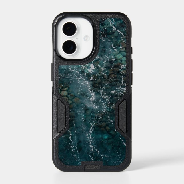 Deep blue ocean texture otterbox iPhone case (Back)