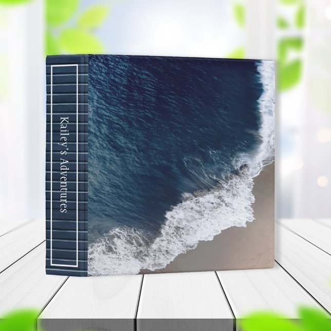 Deep Blue Ocean Waves 3 Ring Binder (Creator Uploaded)