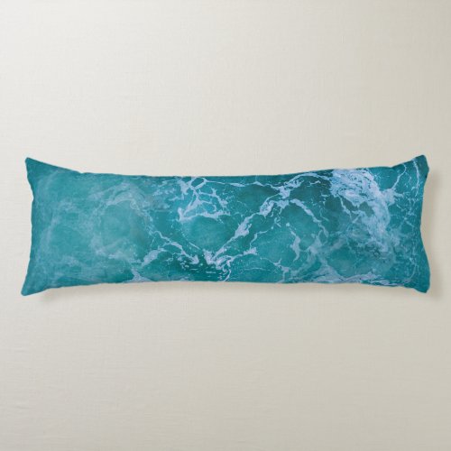 Deep Blue Ocean Waves Body Pillow