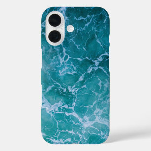 Deep Blue Ocean Waves iPhone 16 Case