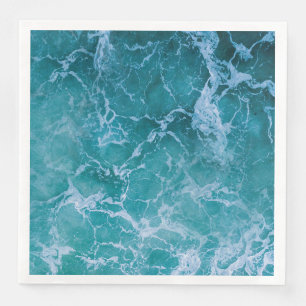 Deep Blue Ocean Waves Paper Dinner Napkins