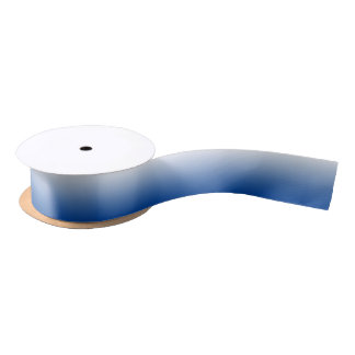 Deep Blue Ombre Satin Ribbon