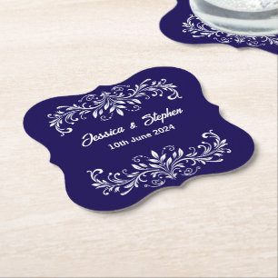 Deep Blue Paper Coaster